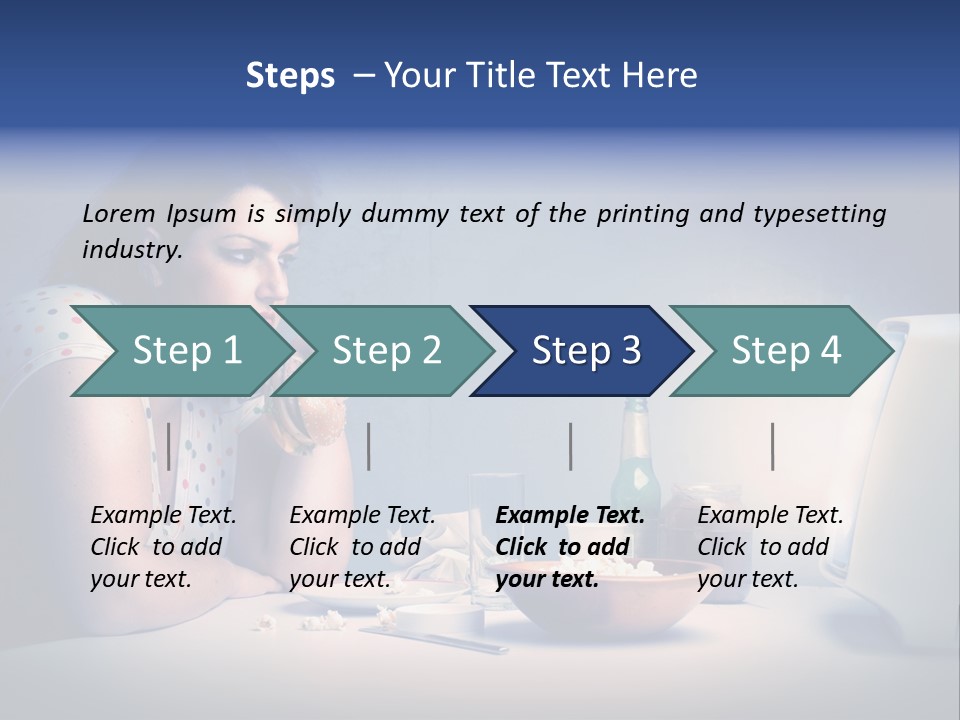 Caucasian Girl Home PowerPoint Template