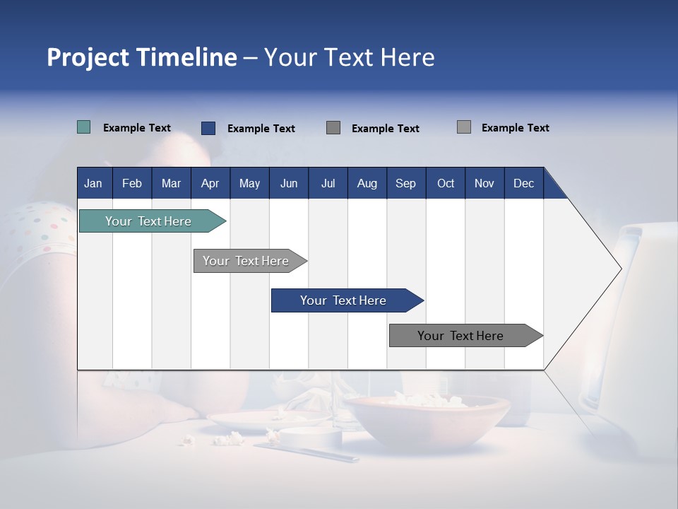 Caucasian Girl Home PowerPoint Template