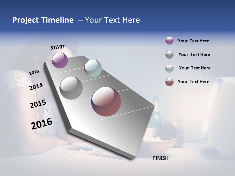 Caucasian Girl Home PowerPoint Template