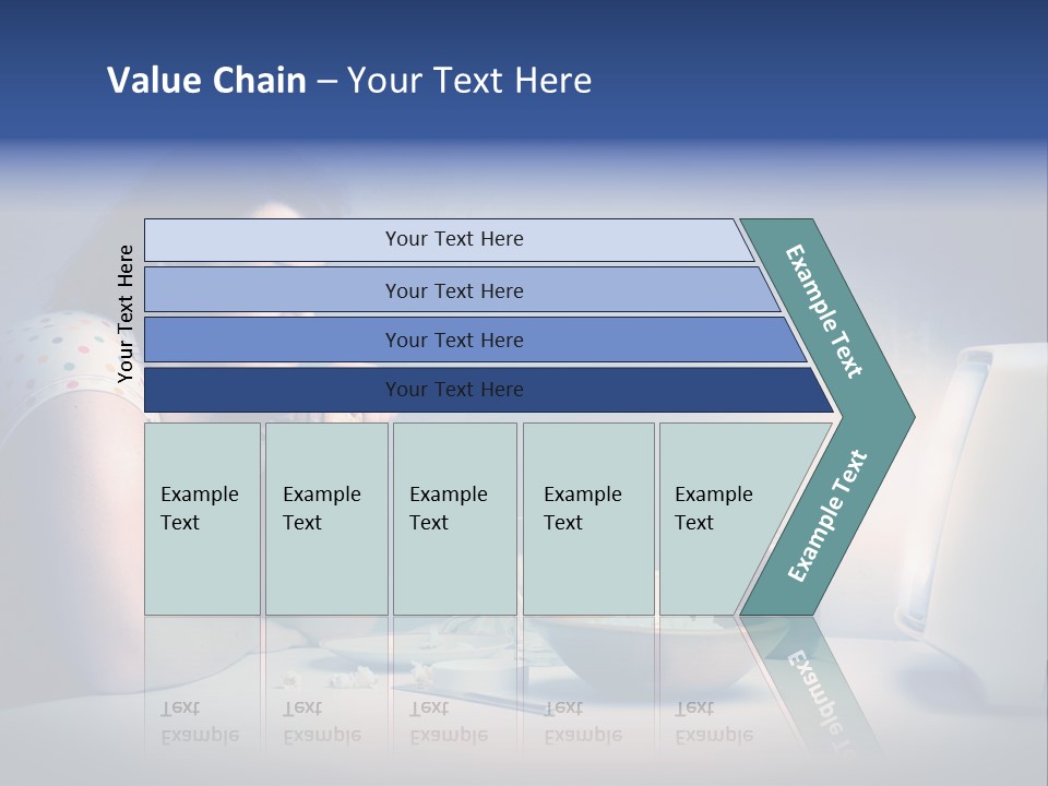 Caucasian Girl Home PowerPoint Template