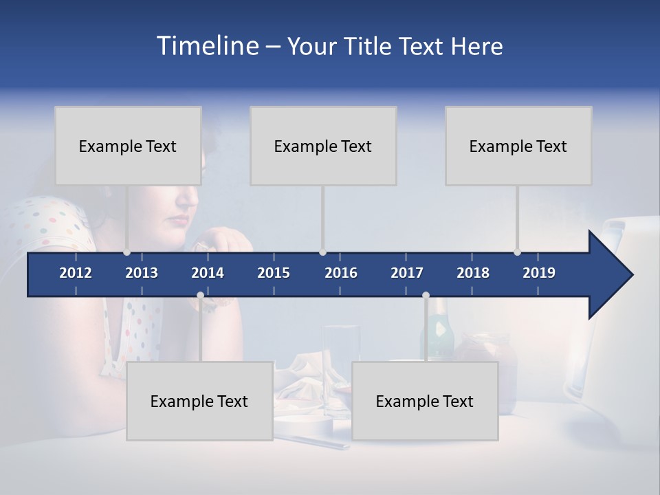 Caucasian Girl Home PowerPoint Template