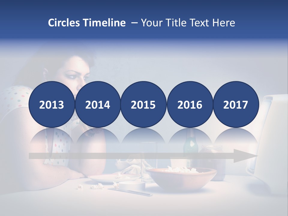 Caucasian Girl Home PowerPoint Template