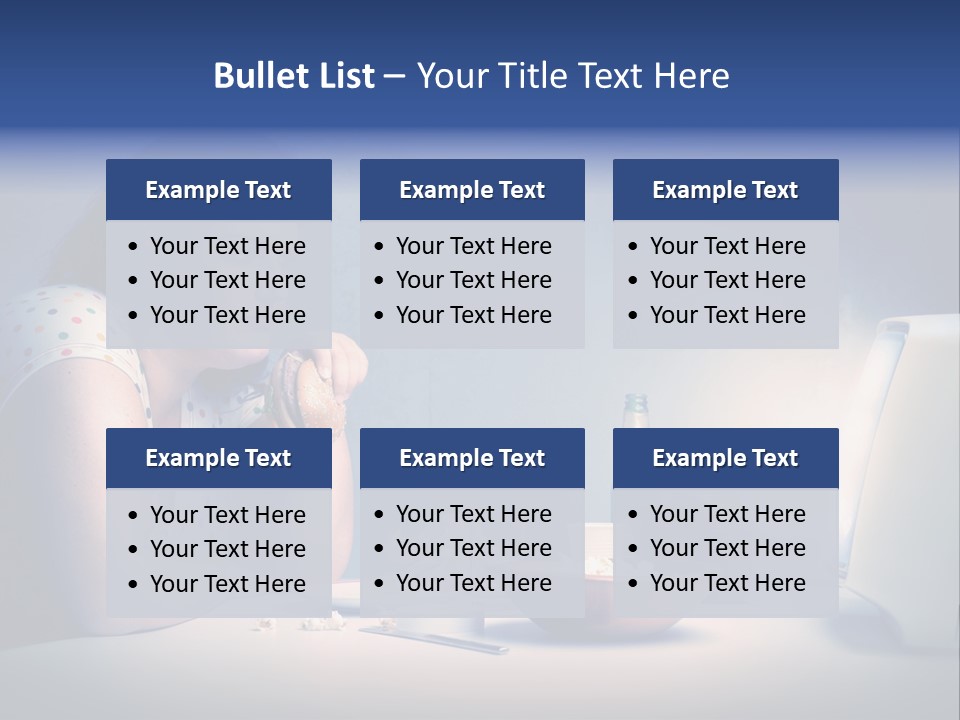 Caucasian Girl Home PowerPoint Template