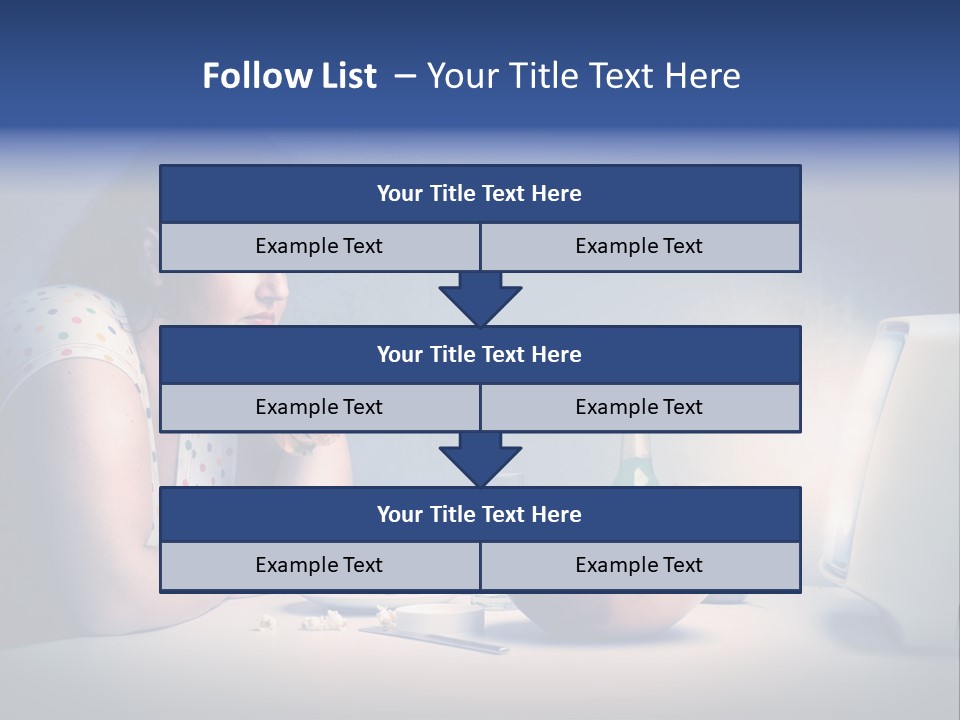 Caucasian Girl Home PowerPoint Template
