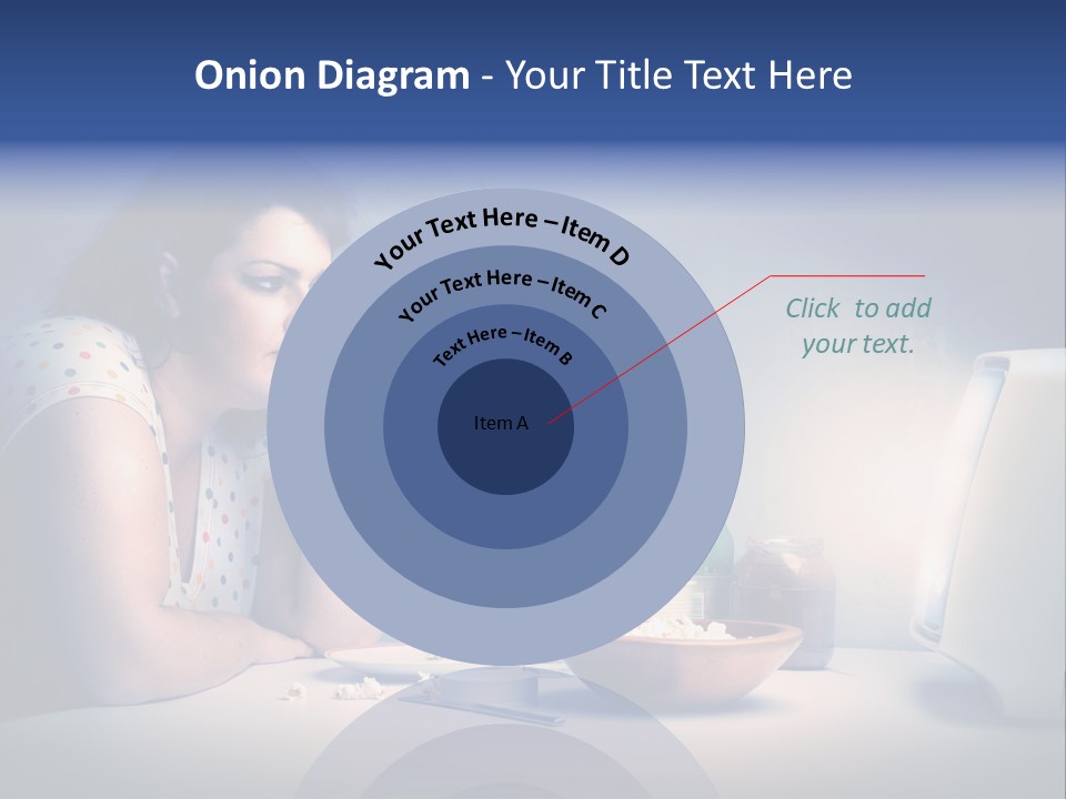 Caucasian Girl Home PowerPoint Template