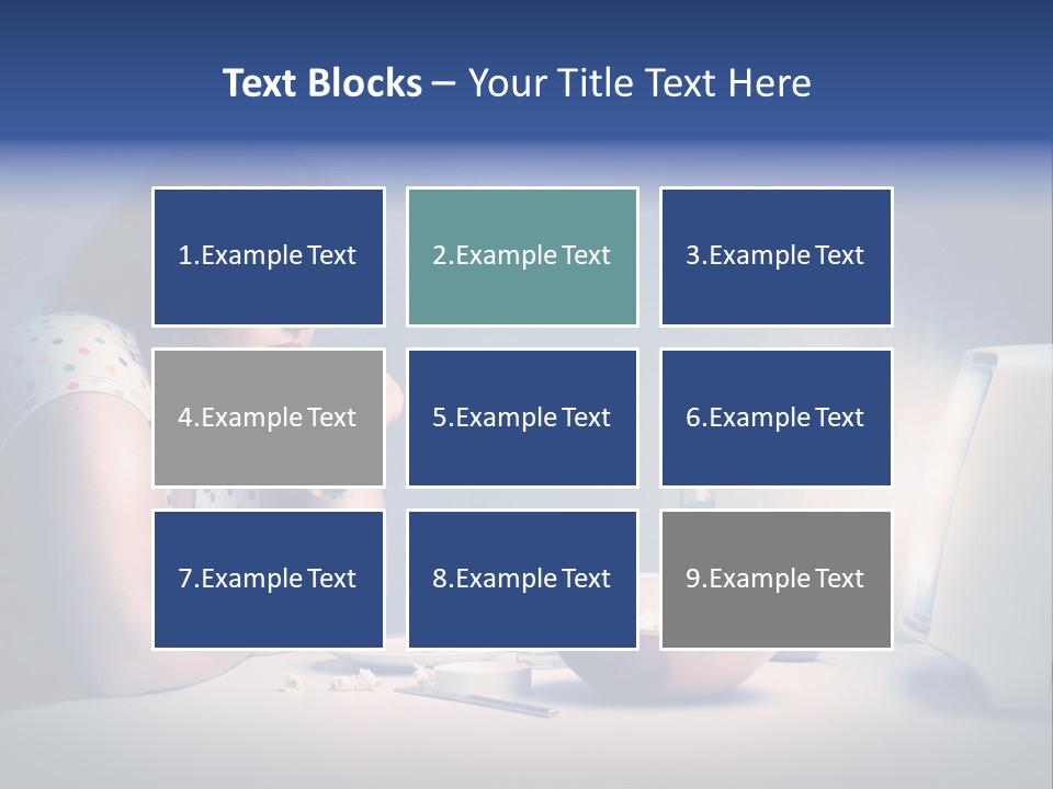 Caucasian Girl Home PowerPoint Template