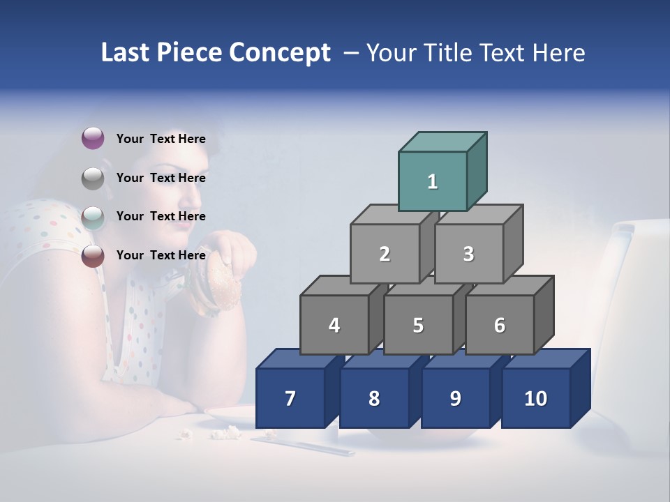 Caucasian Girl Home PowerPoint Template