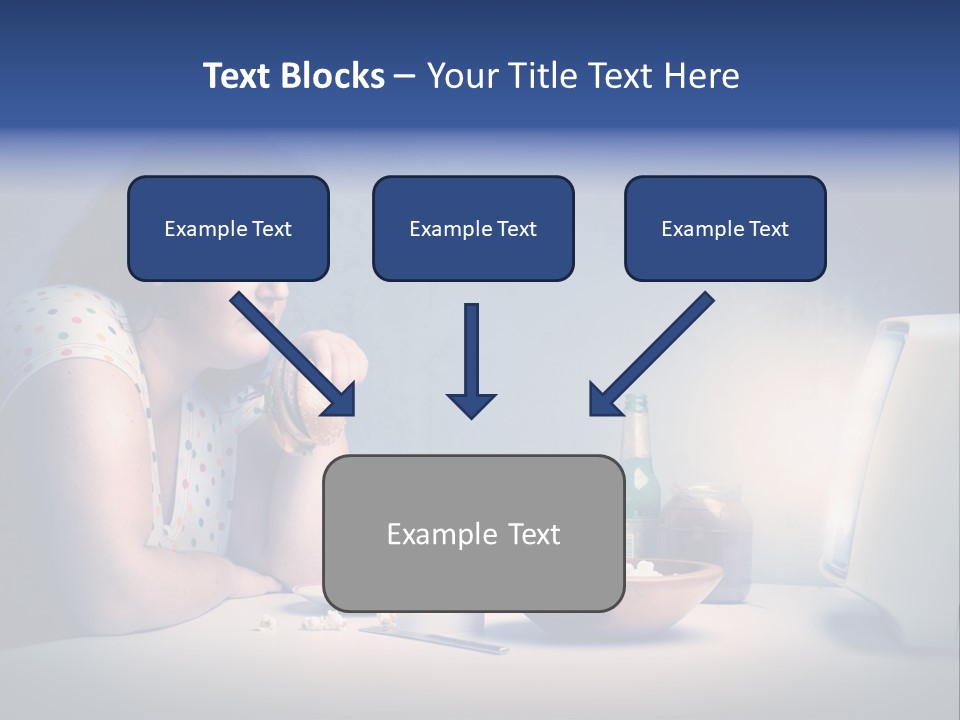 Caucasian Girl Home PowerPoint Template