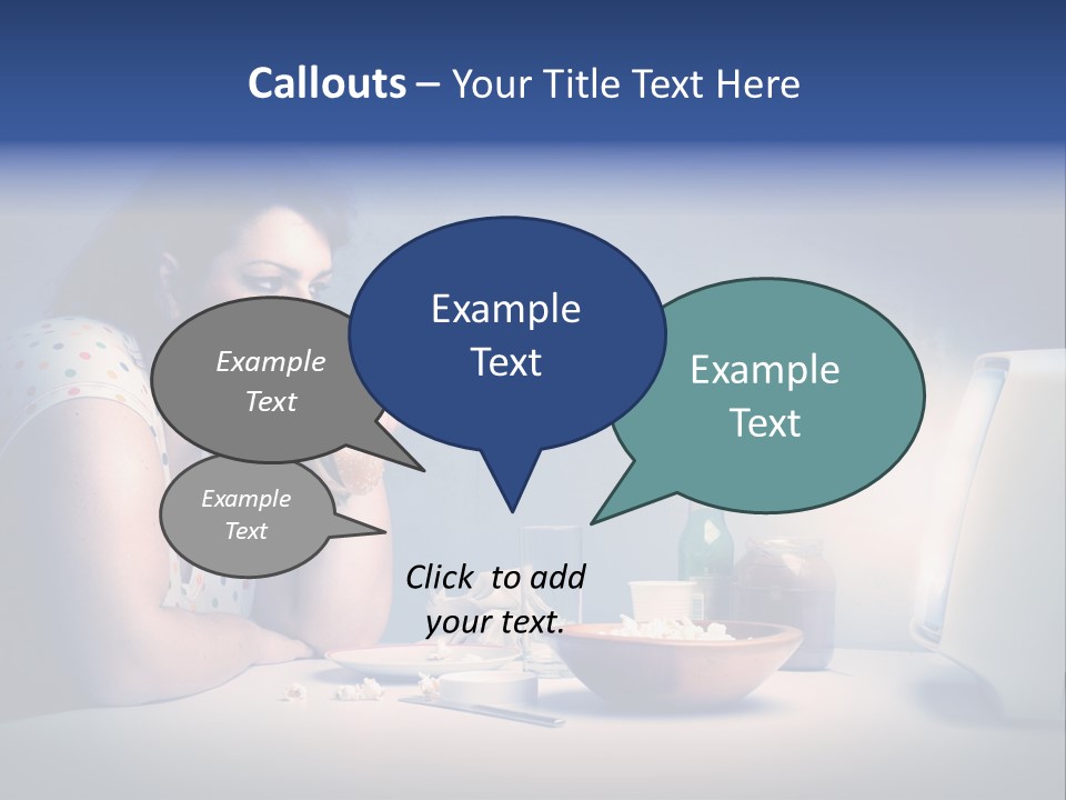 Caucasian Girl Home PowerPoint Template