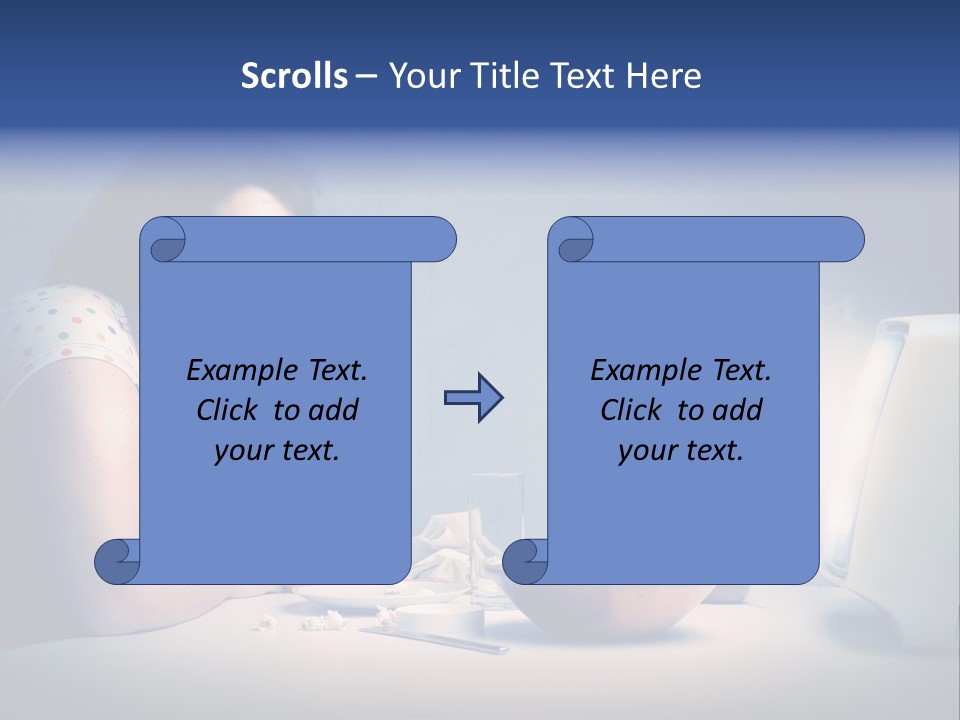 Caucasian Girl Home PowerPoint Template