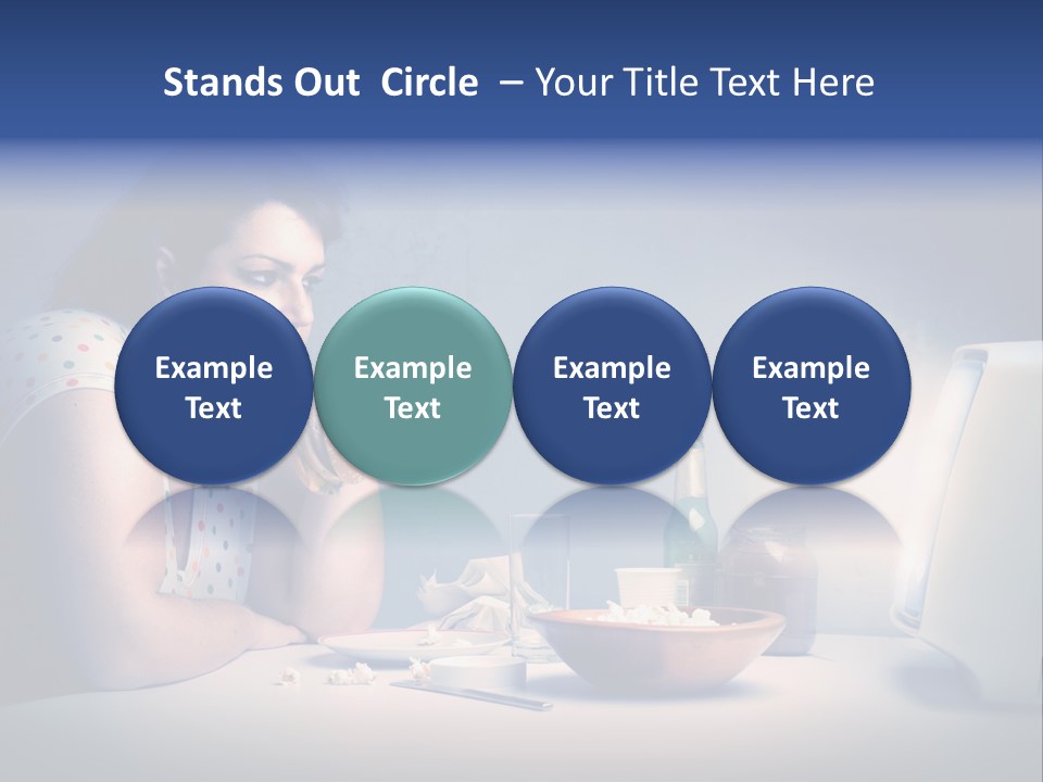 Caucasian Girl Home PowerPoint Template