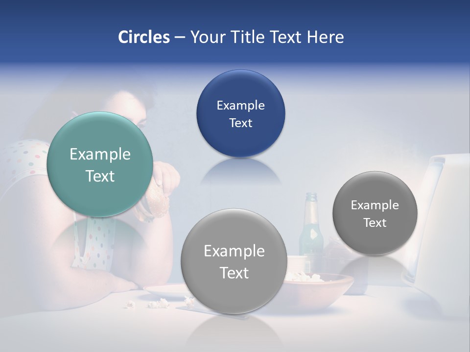 Caucasian Girl Home PowerPoint Template