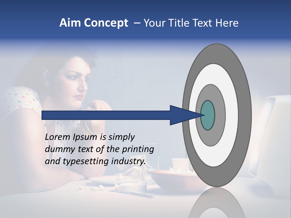 Caucasian Girl Home PowerPoint Template