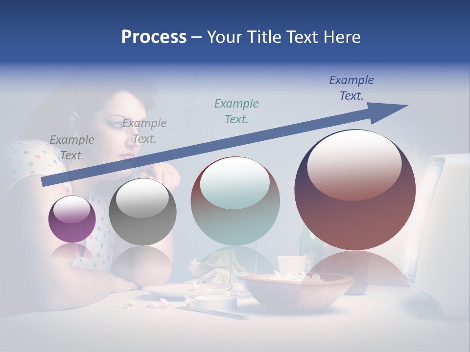 Caucasian Girl Home PowerPoint Template