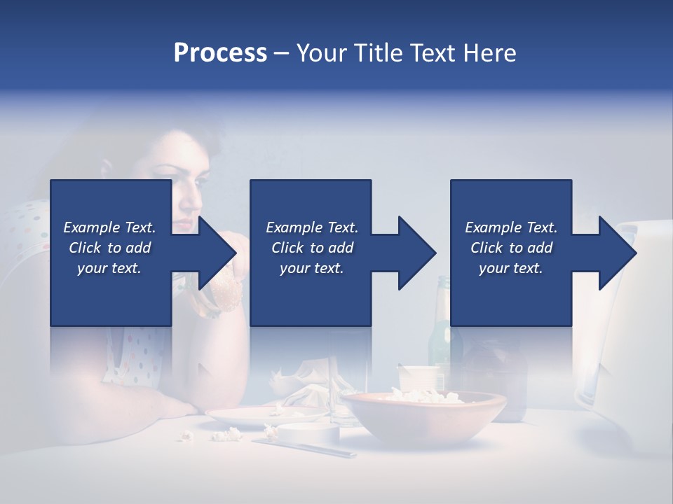 Caucasian Girl Home PowerPoint Template