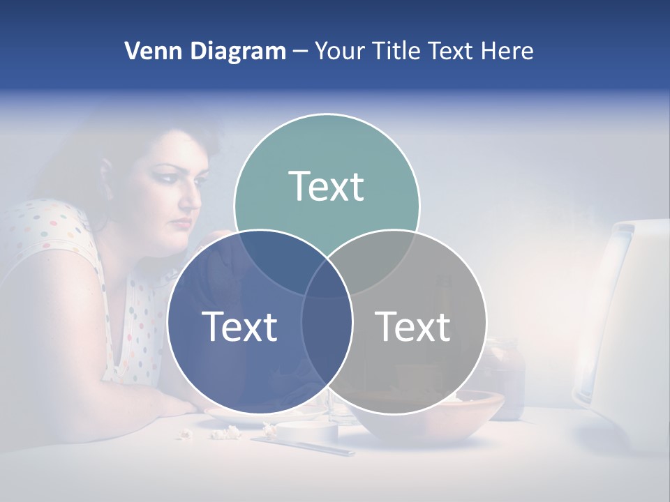 Caucasian Girl Home PowerPoint Template