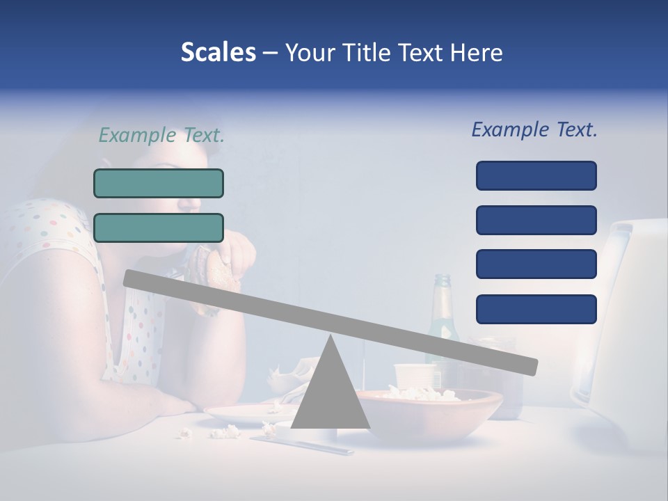 Caucasian Girl Home PowerPoint Template