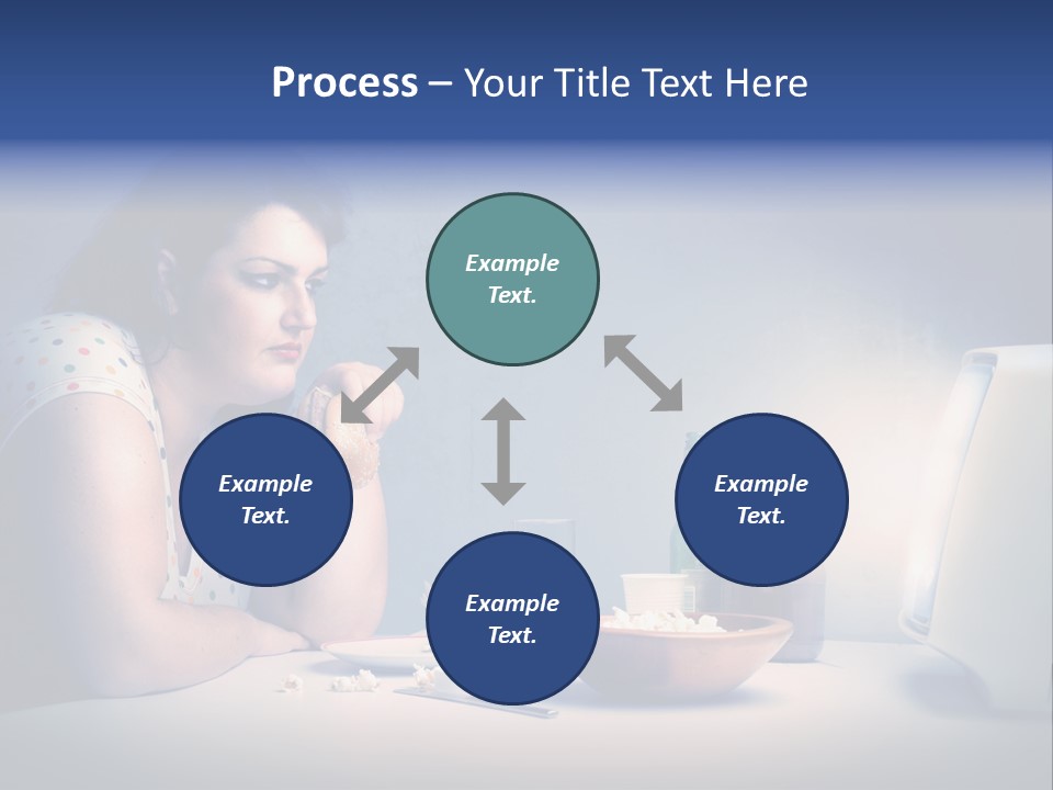 Caucasian Girl Home PowerPoint Template