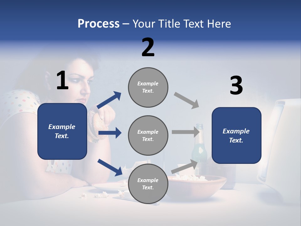 Caucasian Girl Home PowerPoint Template