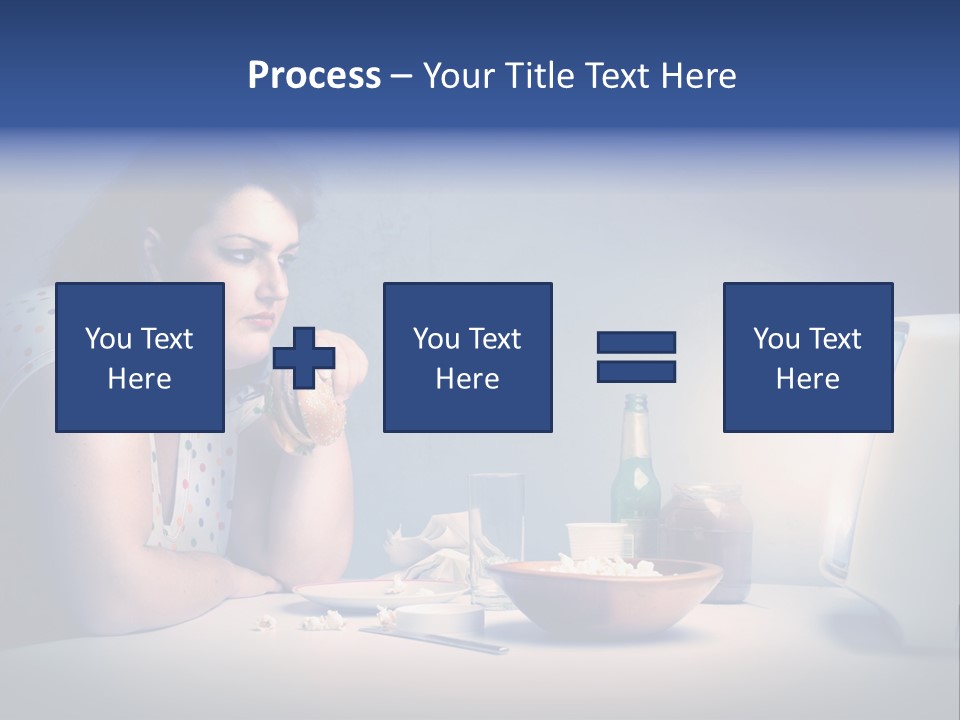 Caucasian Girl Home PowerPoint Template