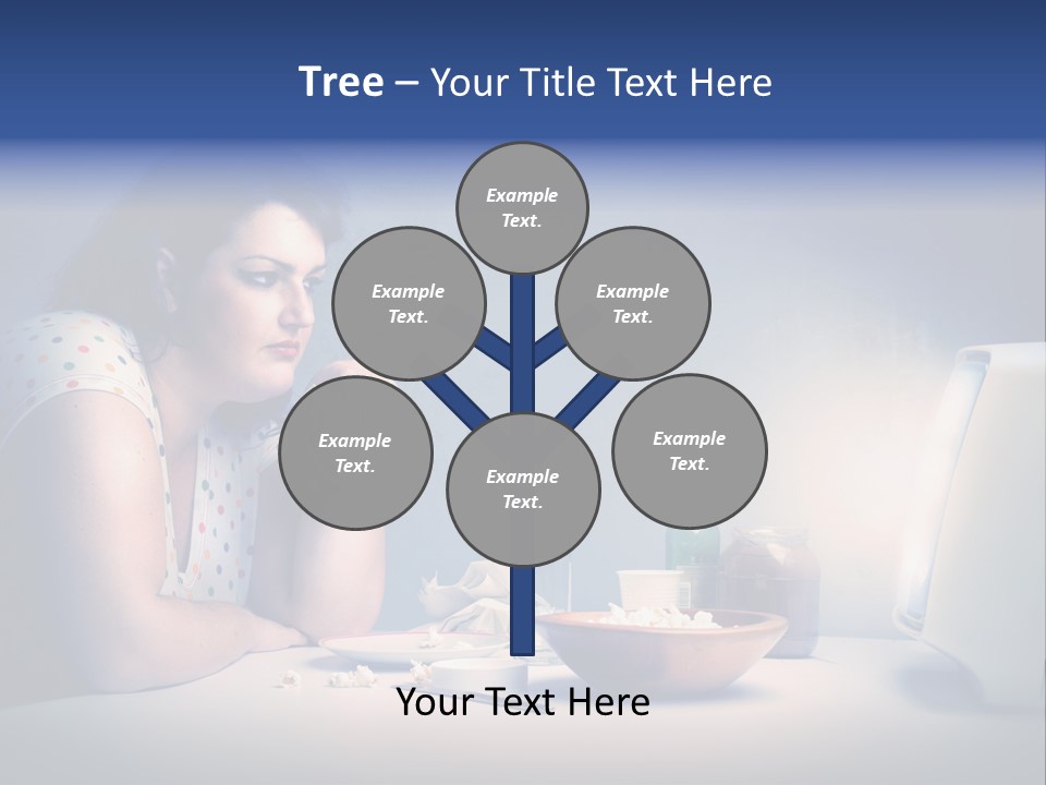 Caucasian Girl Home PowerPoint Template