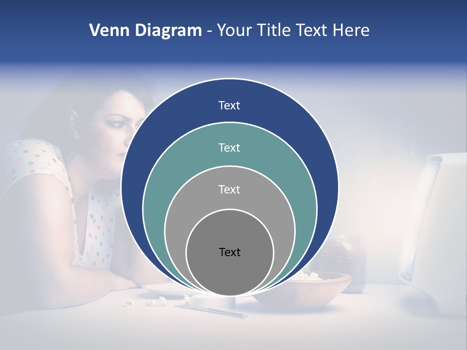 Caucasian Girl Home PowerPoint Template