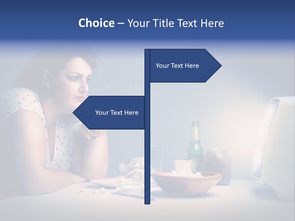 Caucasian Girl Home PowerPoint Template