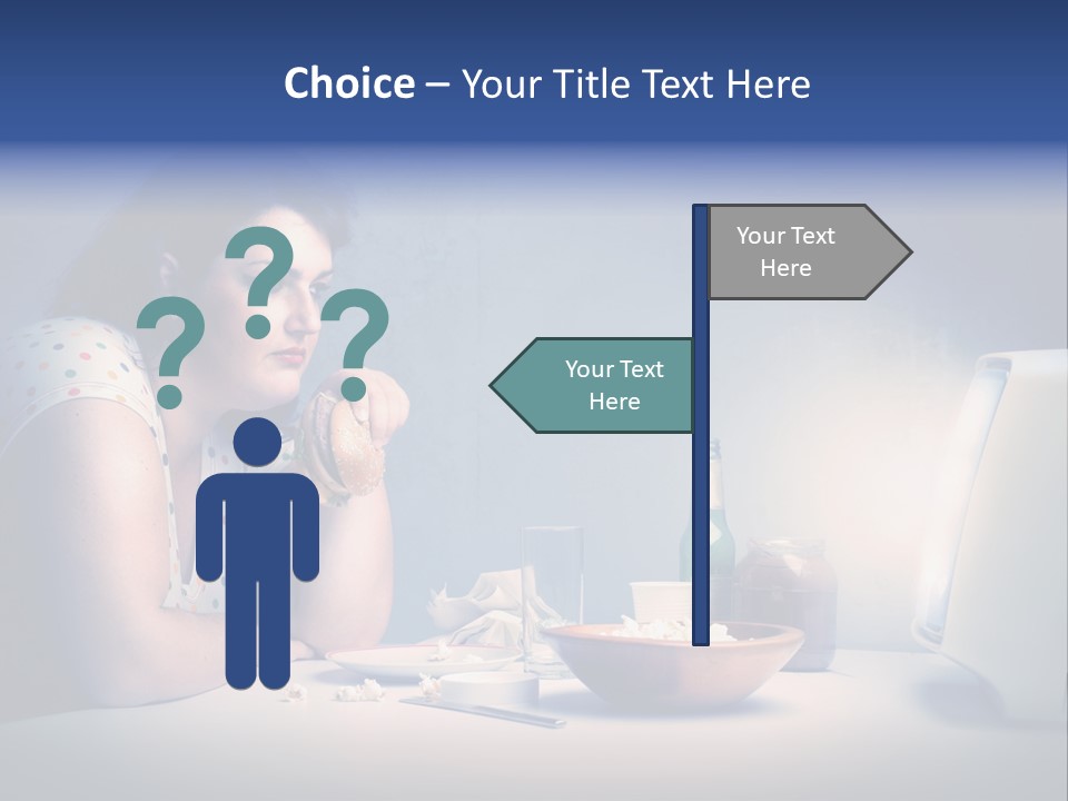 Caucasian Girl Home PowerPoint Template