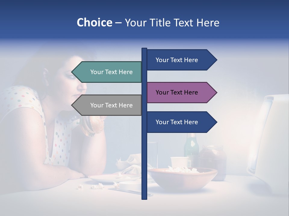 Caucasian Girl Home PowerPoint Template