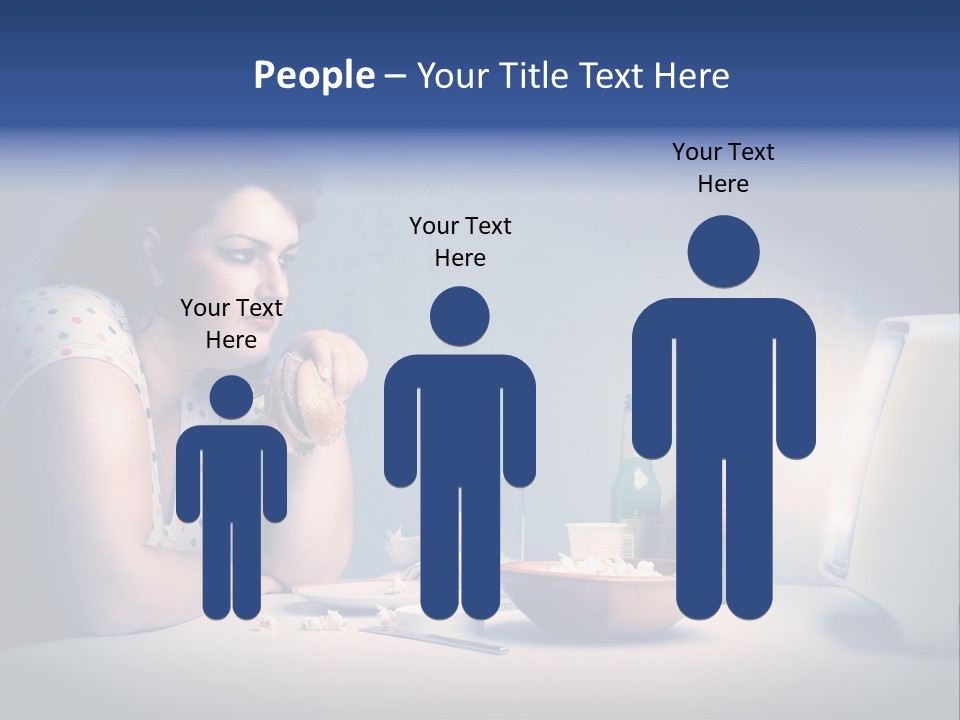 Caucasian Girl Home PowerPoint Template