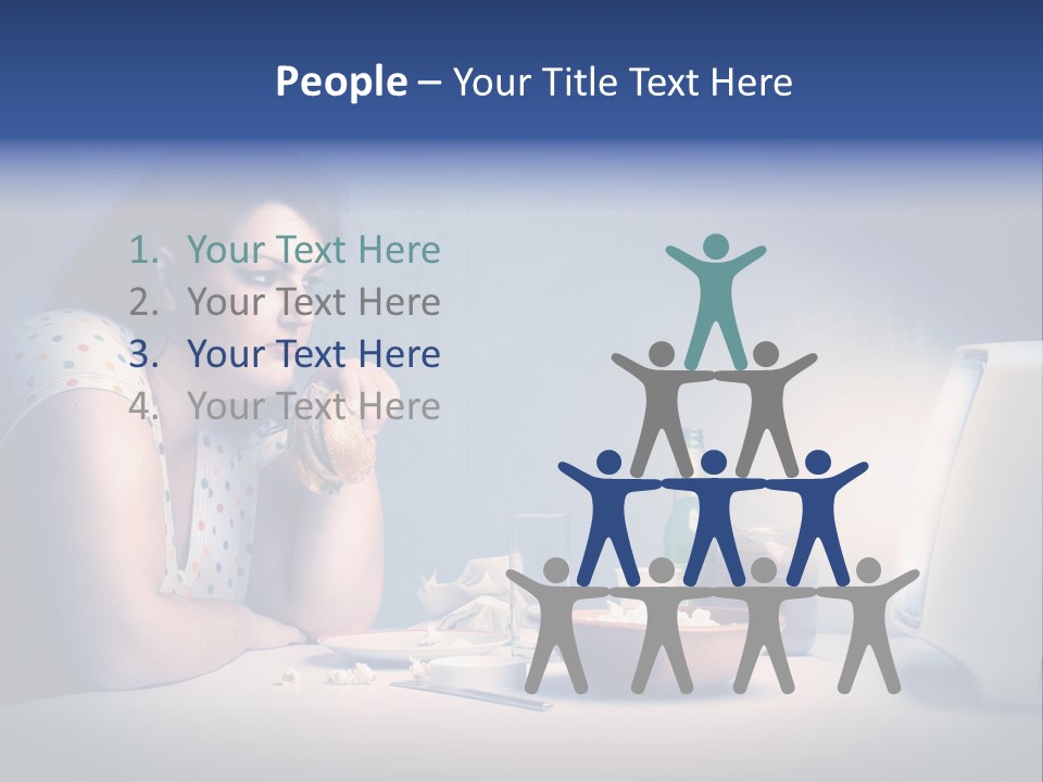 Caucasian Girl Home PowerPoint Template