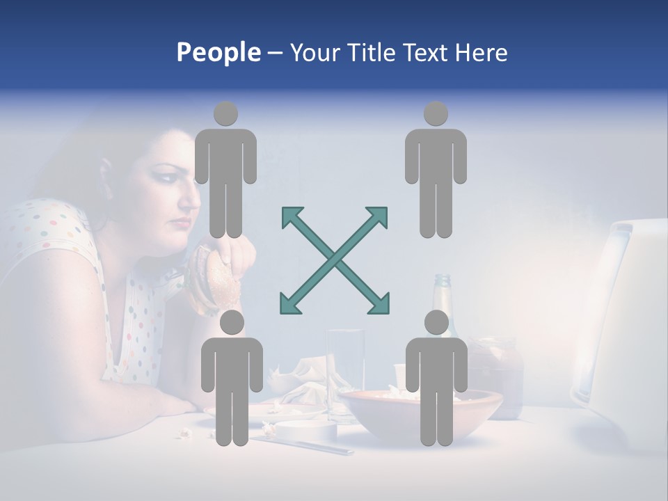 Caucasian Girl Home PowerPoint Template