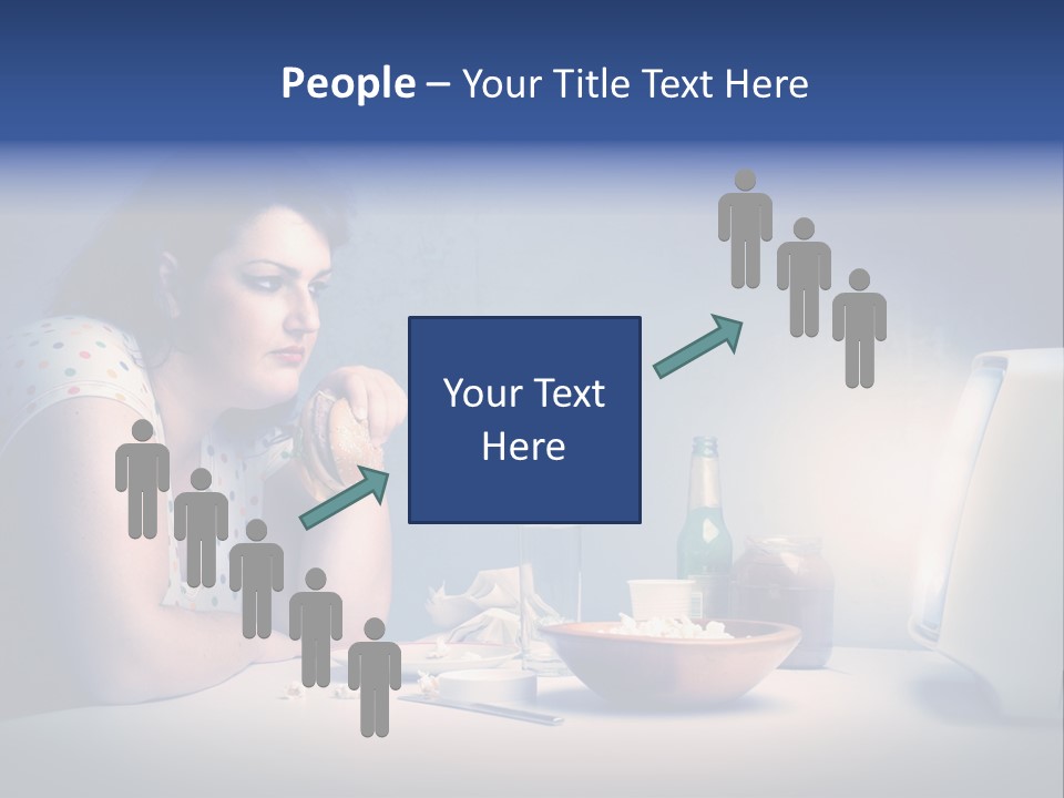 Caucasian Girl Home PowerPoint Template