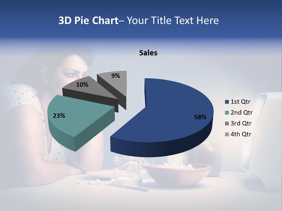 Caucasian Girl Home PowerPoint Template