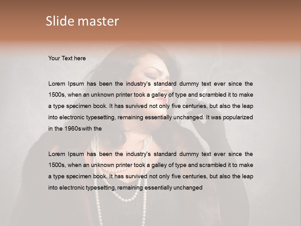 Ugly Female Portrait PowerPoint Template