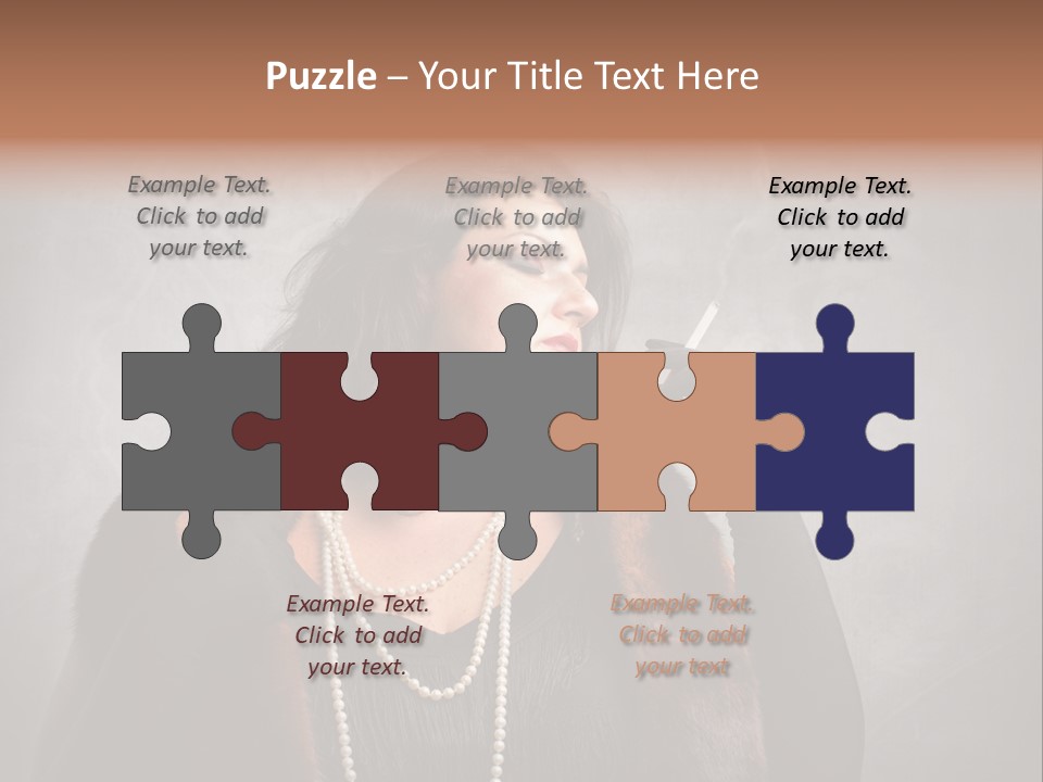 Ugly Female Portrait PowerPoint Template