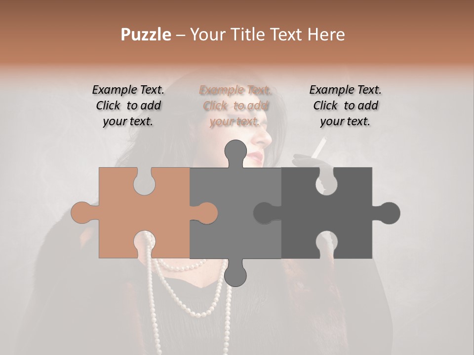 Ugly Female Portrait PowerPoint Template