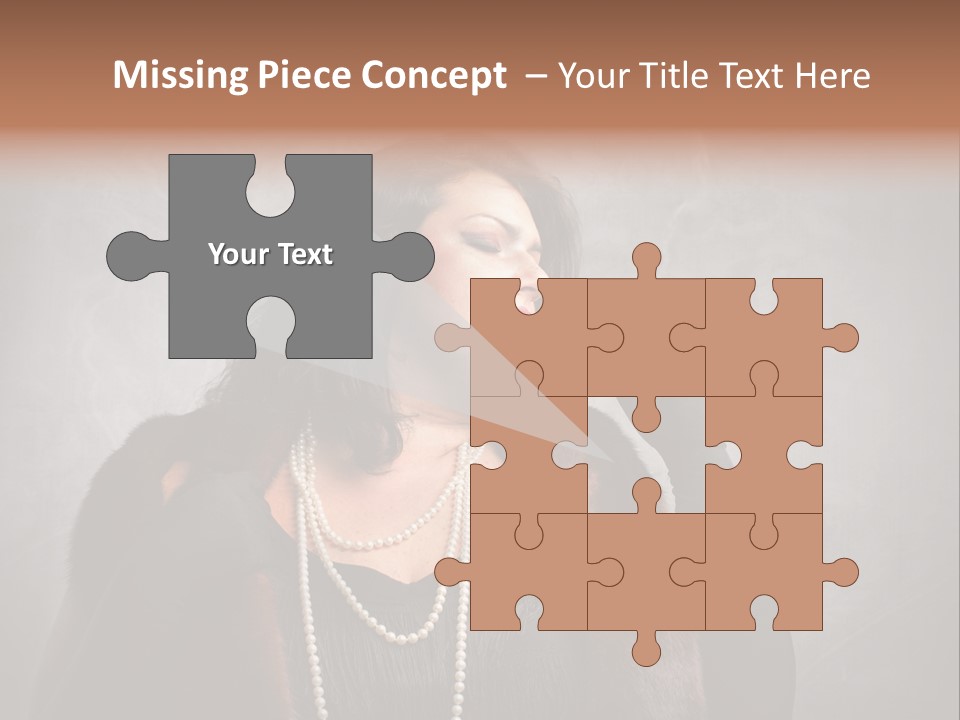 Ugly Female Portrait PowerPoint Template