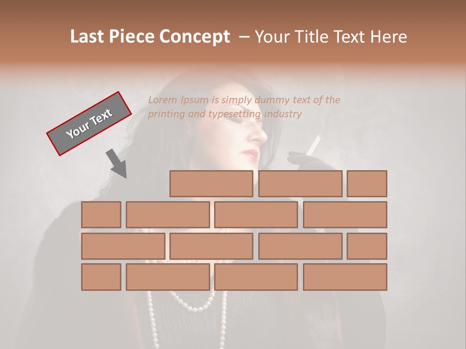 Ugly Female Portrait PowerPoint Template