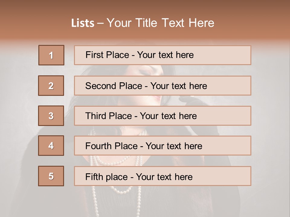 Ugly Female Portrait PowerPoint Template