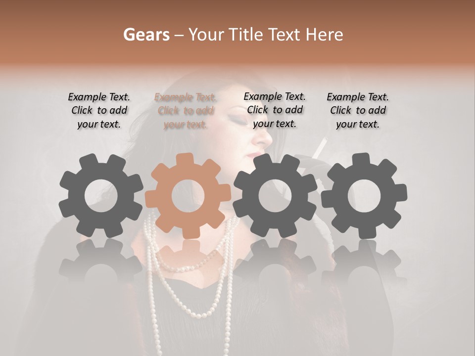 Ugly Female Portrait PowerPoint Template