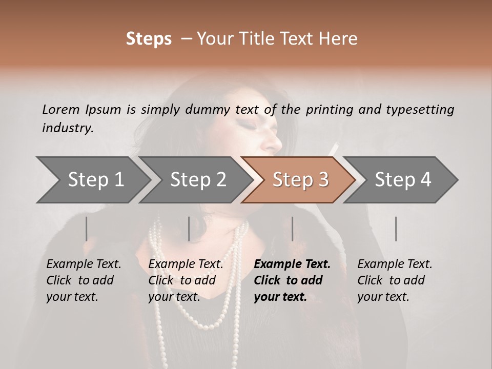 Ugly Female Portrait PowerPoint Template