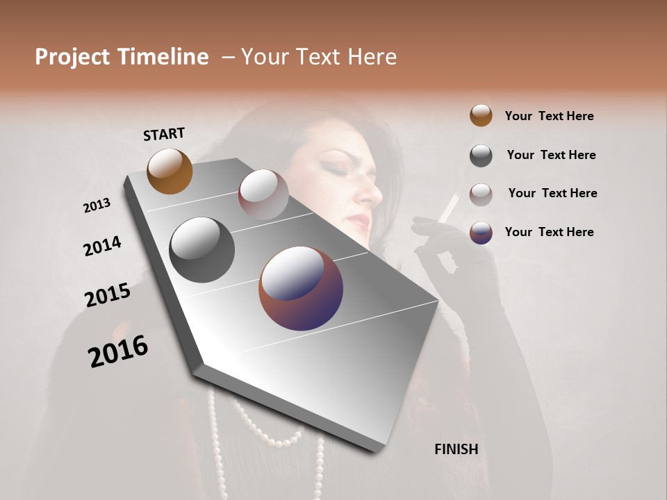 Ugly Female Portrait PowerPoint Template