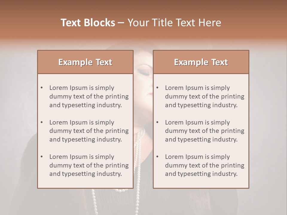 Ugly Female Portrait PowerPoint Template