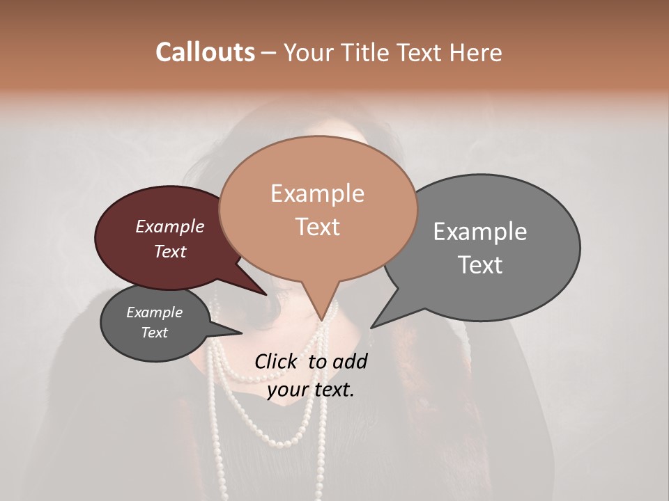 Ugly Female Portrait PowerPoint Template