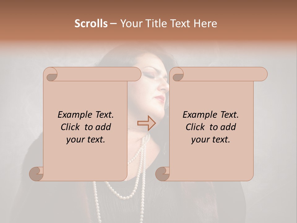 Ugly Female Portrait PowerPoint Template