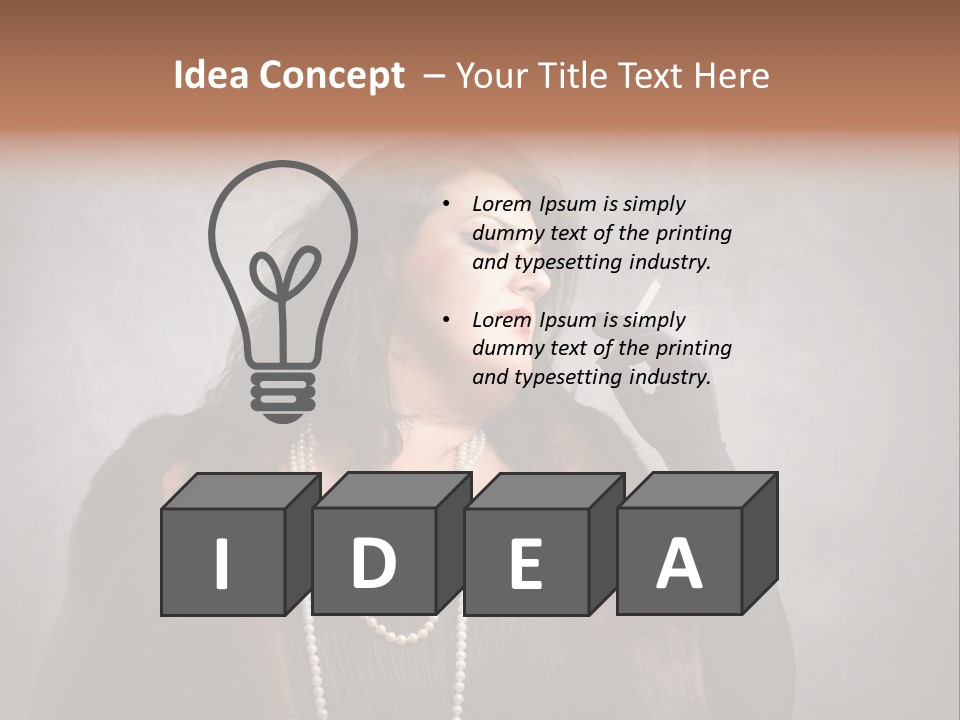 Ugly Female Portrait PowerPoint Template