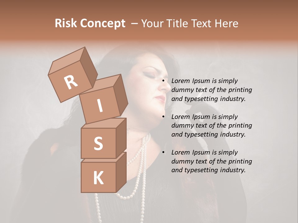 Ugly Female Portrait PowerPoint Template