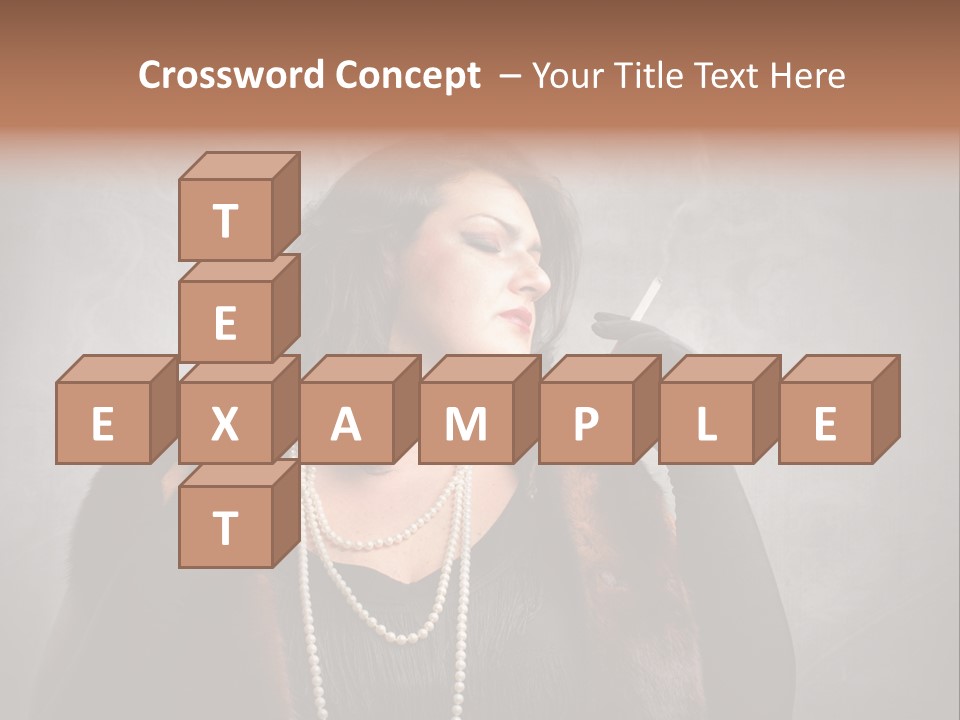 Ugly Female Portrait PowerPoint Template