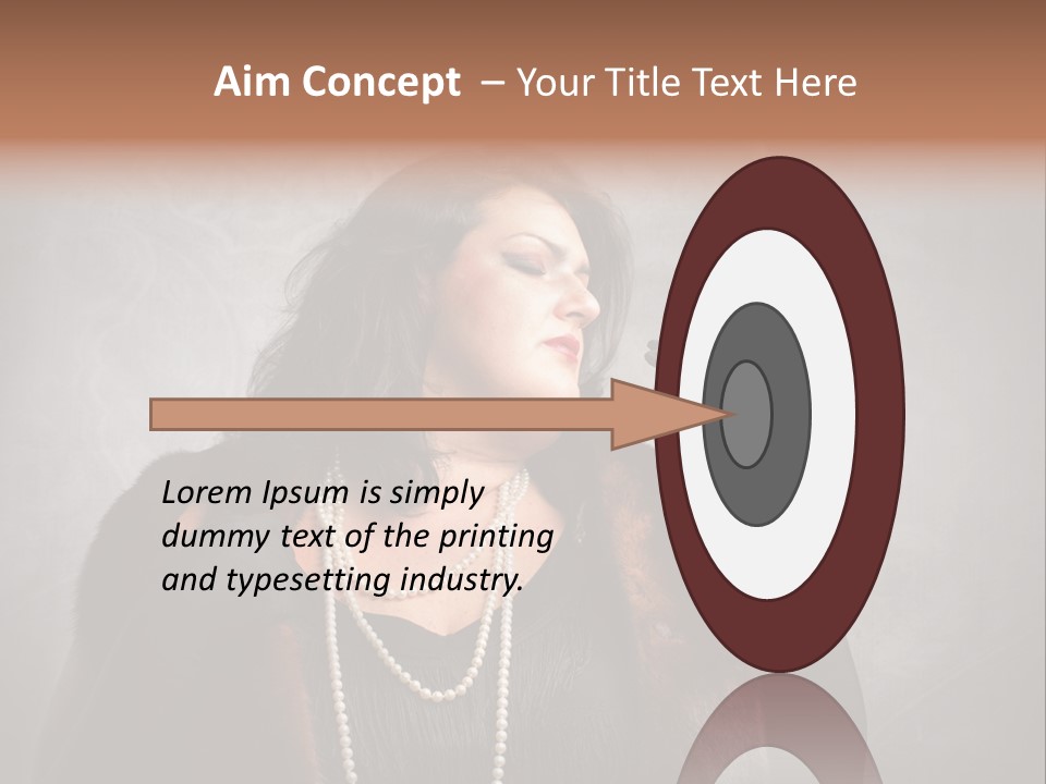 Ugly Female Portrait PowerPoint Template